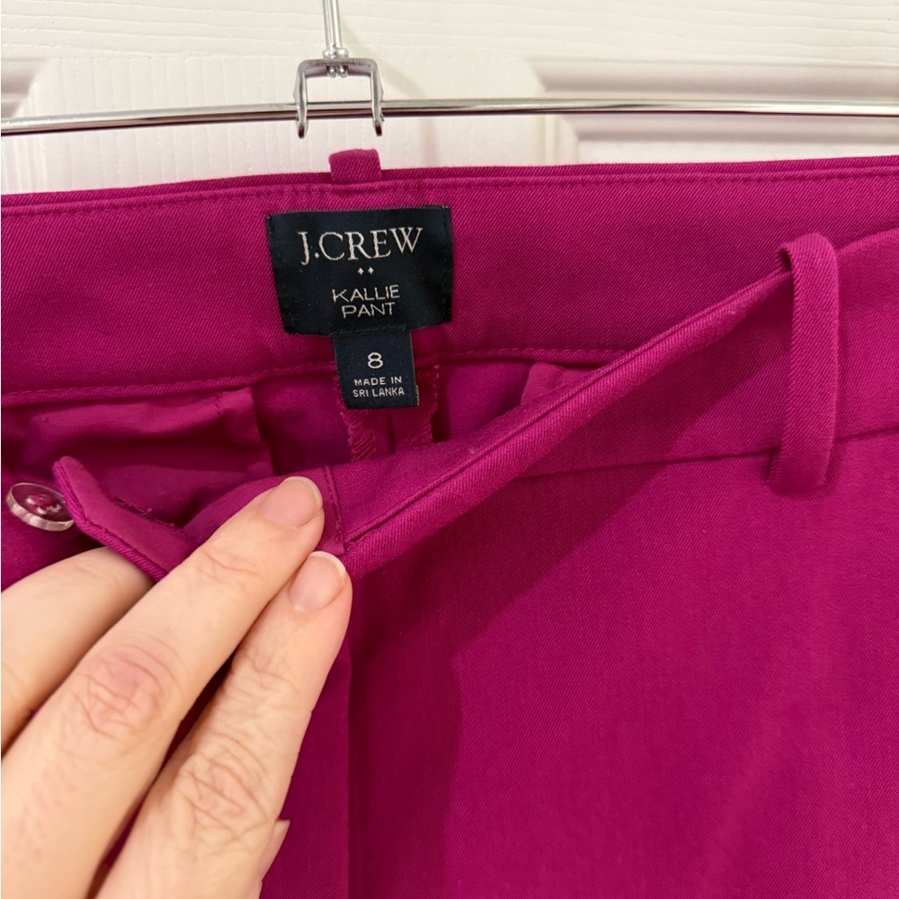 J. Crew Vibrant Pink Straight Leg Pants - Picture 3 of 4